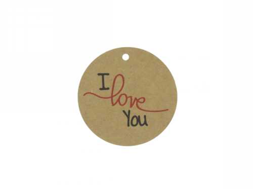 Kadokaartje Kraft I Love You 5cm 50stuks