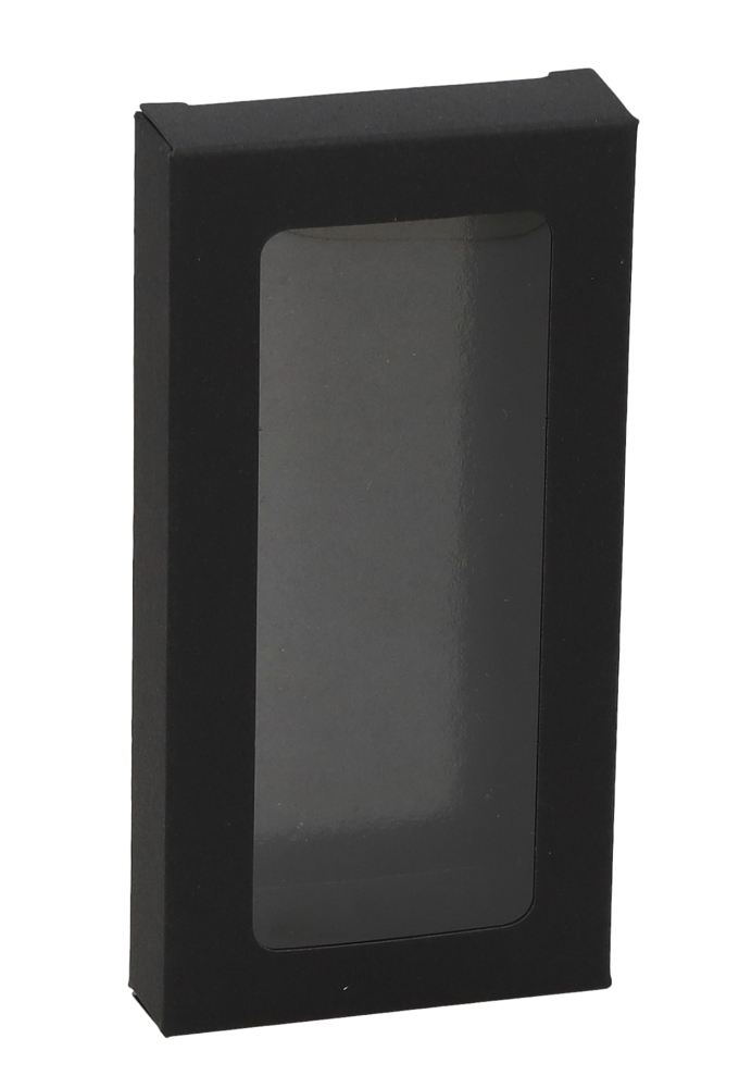 Cadeaudoosjes Jura Zwart met Venster 13.8x7x2.1xcm 25stuks