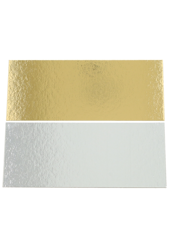 Kartonnen Bodem 20.5cm x 8.5cm Goud & Zilver 100stuks Kartonnen Bodem 20.5cm x 8.5cm Goud & Zilver 100stuks