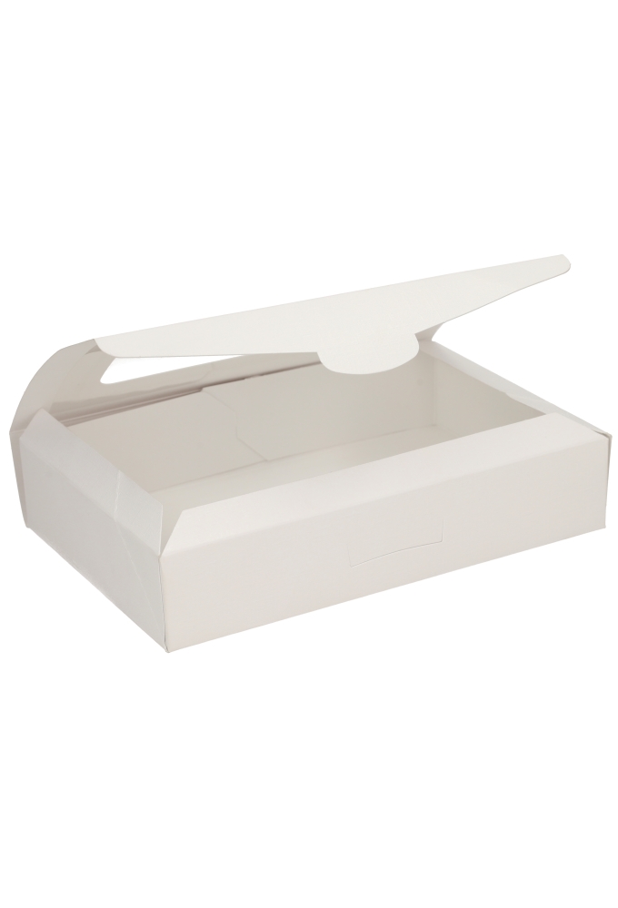 Geschenkdoos Cateringdoos Lino Wit Venster 24x16x5cm 10stuks