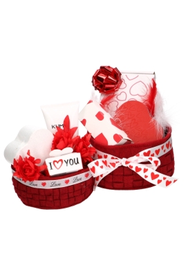 Geschenkmandje Vilt Bordeaux 14x6.5cm 6st & GRATIS STRIKJES & ZAKJES Geschenkmandje Vilt Bordeaux 14x6.5cm 6st & GRATIS STRIKJES & ZAKJES