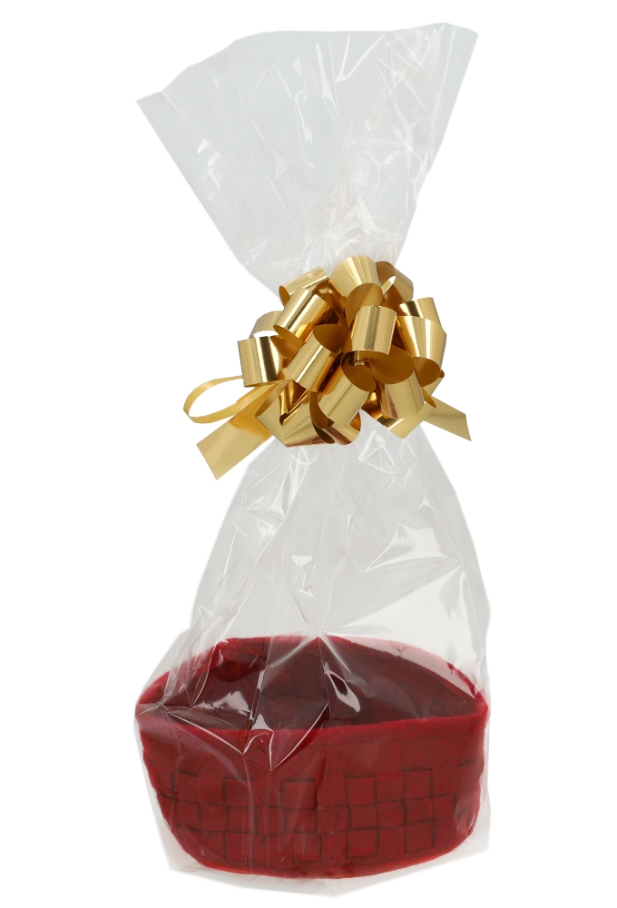 Geschenkmandje Vilt Bordeaux 14x6.5cm 6st & GRATIS STRIKJES & ZAKJES Geschenkmandje Vilt Bordeaux 14x6.5cm 6st & GRATIS STRIKJES & ZAKJES