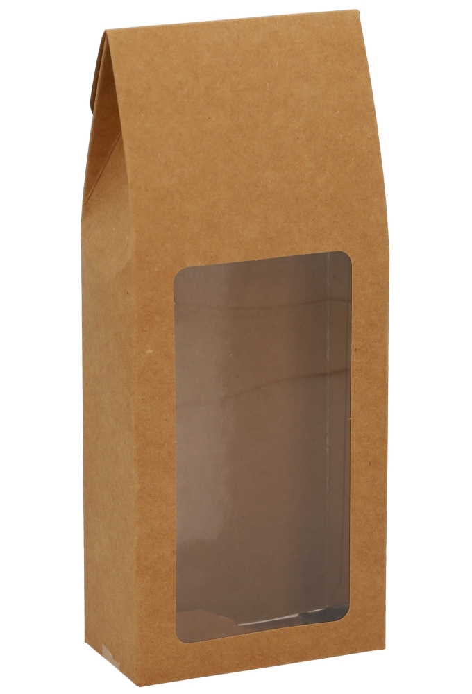Cadeaudoosjes Kura Kraft Met Venster 9x4.5x21.5cm 25stuks