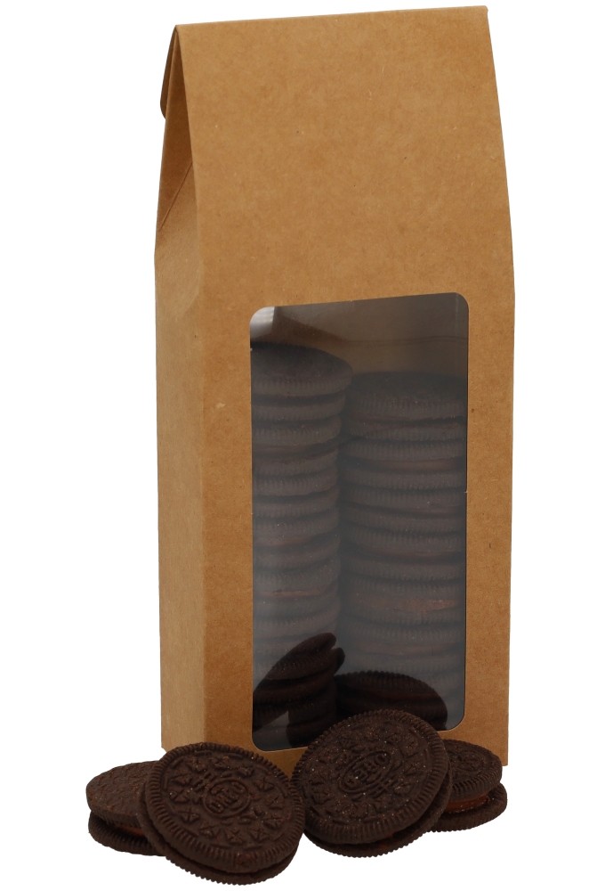 Cadeaudoosjes Kura Kraft Met Venster 9x4.5x21.5cm 25stuks