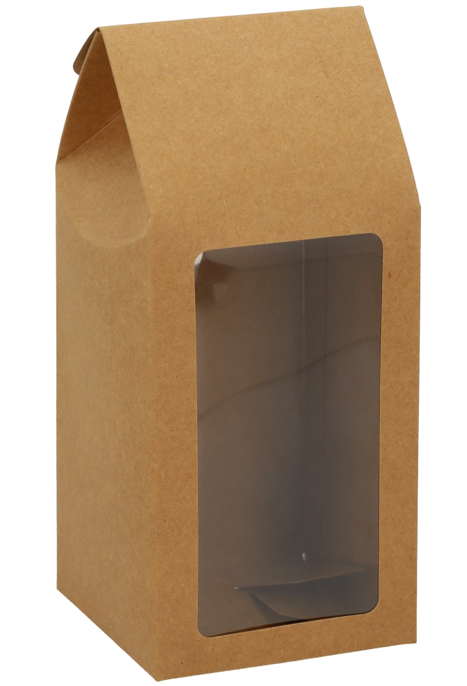 Cadeaudoosjes Kura Kraft Met Venster 8.9x8.9x21.6cm 25stuks
