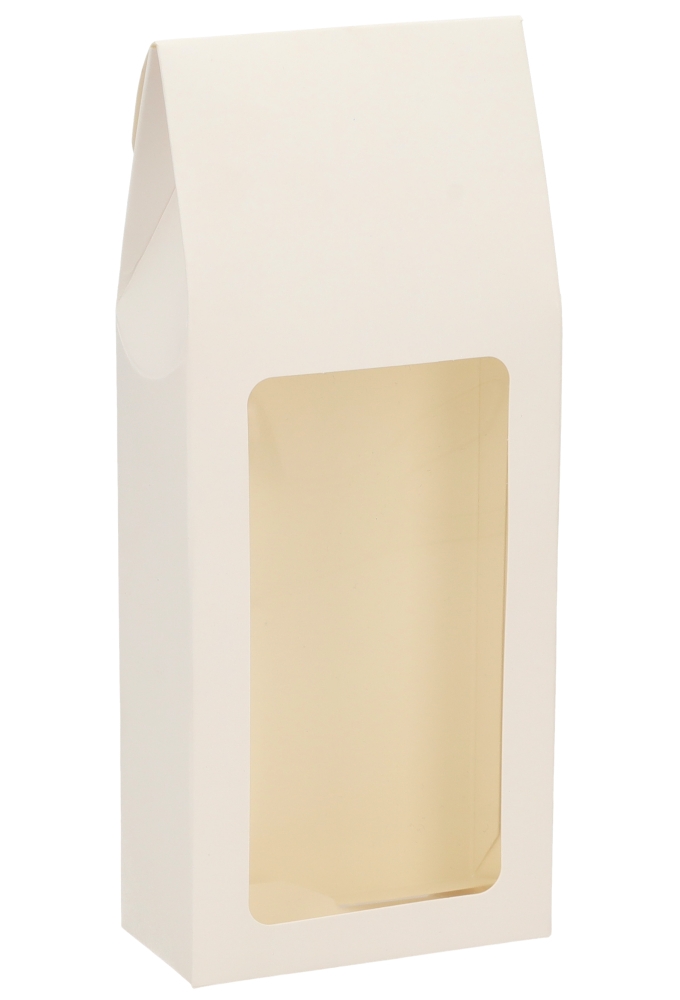 Cadeaudoosjes Kura Wit Glans Met Venster 9x4.5x21.5cm 25stuks