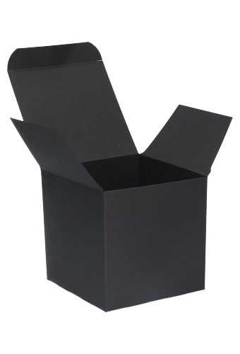 Kadodoosjes KrabBOX Gerecycled Zwart 8x8x8cm 25stuks