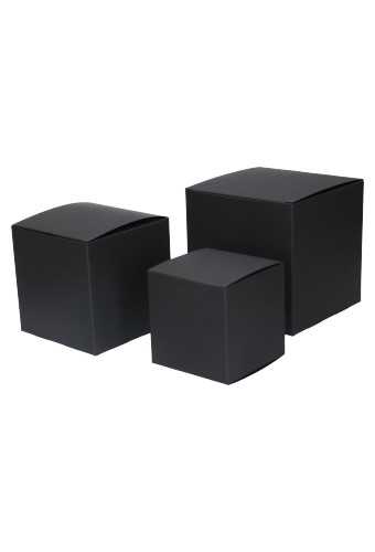 Kadodoosjes KrabBOX Gerecycled Zwart 8x8x8cm 25stuks