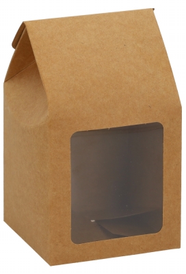 Cadeaudoosjes Kura Kraft Met Venster 8.9x8.9x16.5cm 25stuks Cadeaudoosjes Kura Kraft Met Venster 8.9x8.9x16.5cm 25stuks