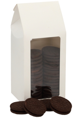 Cadeaudoosjes Kura Wit Glans Met Venster 9x9x21.5cm 25stuks Cadeaudoosjes Kura Wit Glans Met Venster 9x9x21.5cm 25stuks