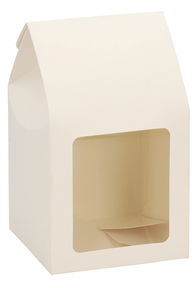 Cadeaudoosjes Kura Wit Glans Met Venster 9x9x16.5cm 25stuks