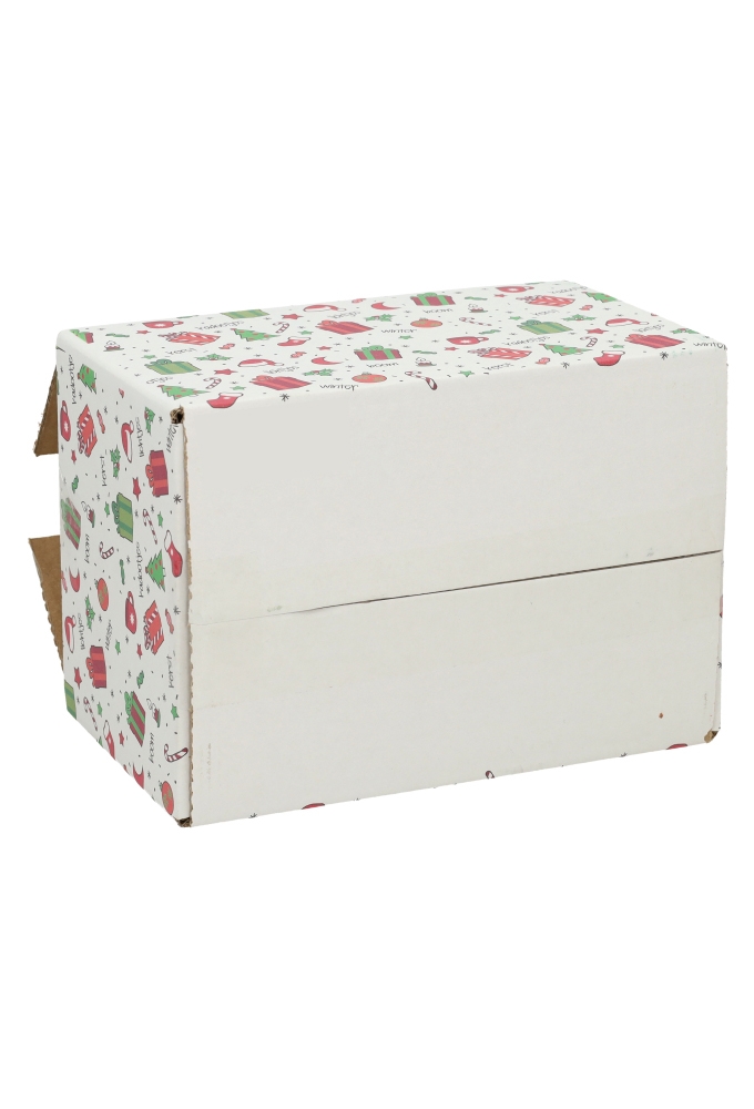 Geschenkdozen Kerstprint 21.5x15x12cm 30stuks Geschenkdozen Kerstprint 21.5x15x12cm 30stuks