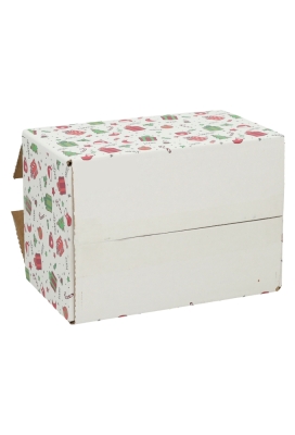 Geschenkdozen Kerstprint 21.5x15x12cm 30stuks Geschenkdozen Kerstprint 21.5x15x12cm 30stuks