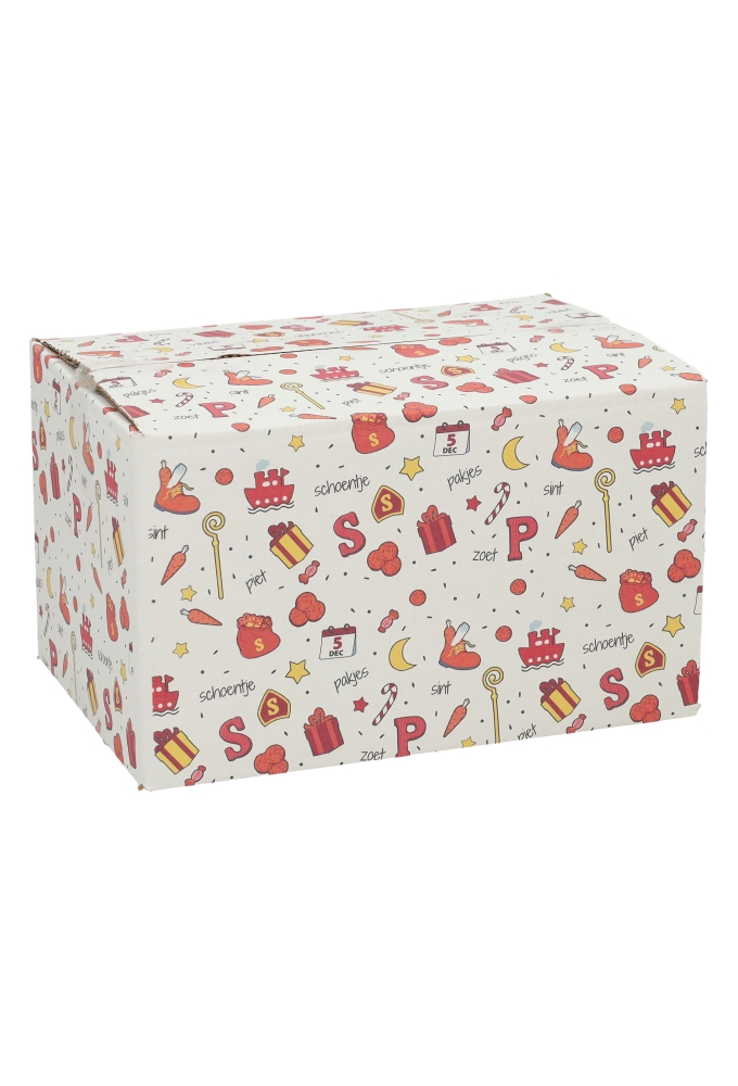 Geschenkdozen Sintprint 21.5x15x12cm 30stuks Geschenkdozen Sintprint 21.5x15x12cm 30stuks