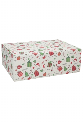 Geschenkdozen Kerstprint 39x29x13cm 15stuks Geschenkdozen Kerstprint 39x29x13cm 15stuks