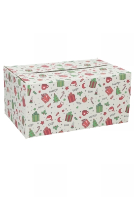 Geschenkdozen Kerstprint 31x20x14cm 30stuks Geschenkdozen Kerstprint 31x20x14cm 30stuks