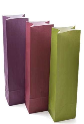 Luxe Wijnzak Met Blokbodem Bordeaux 10x8x41cm 50stuks Luxe Wijnzak Met Blokbodem Bordeaux 10x8x41cm 50stuks