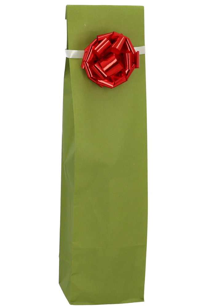 Luxe Wijnzak Met Blokbodem Avocado 10x8x41cm 50stuks