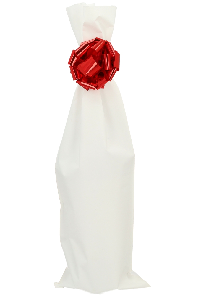 AKTIE Wijnzak Folie Wit Mat 15x45cm 100stuks