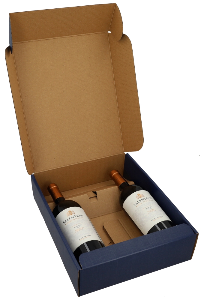 Luxe Wijndozen Ferro Blauw voor 3 fles 28x9x34cm 30stuks