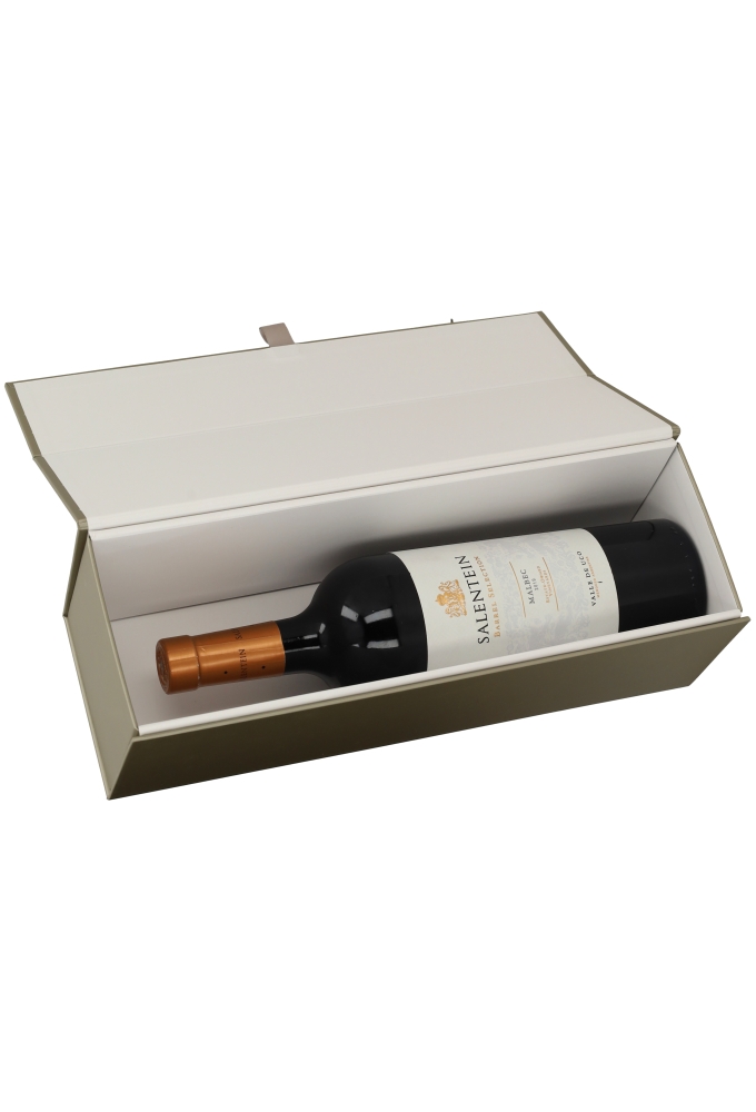 Luxe Magneetdozen Wijnfles Rioja Taupe Mat 10x10x33cm 25stuks