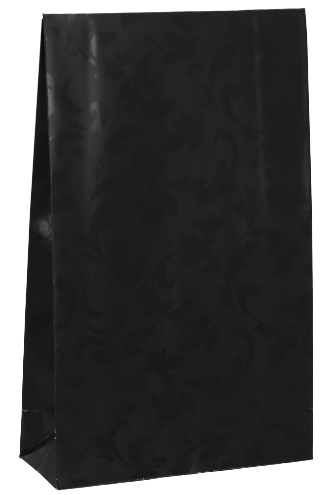 Luxe Kadozakjes Mila Zwart Barok & Plakstrip 14x5.5x23cm 50stuks