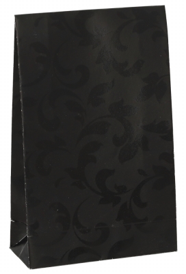 Luxe Kadozakjes Mila Zwart Barok & Plakstrip 10x4x15.7cm 50stuks Luxe Kadozakjes Mila Zwart Barok & Plakstrip 10x4x15.7cm 50stuks