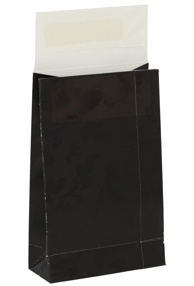 Luxe Kadozakjes Mila Zwart Barok & Plakstrip 10x4x15.7cm 50stuks Luxe Kadozakjes Mila Zwart Barok & Plakstrip 10x4x15.7cm 50stuks