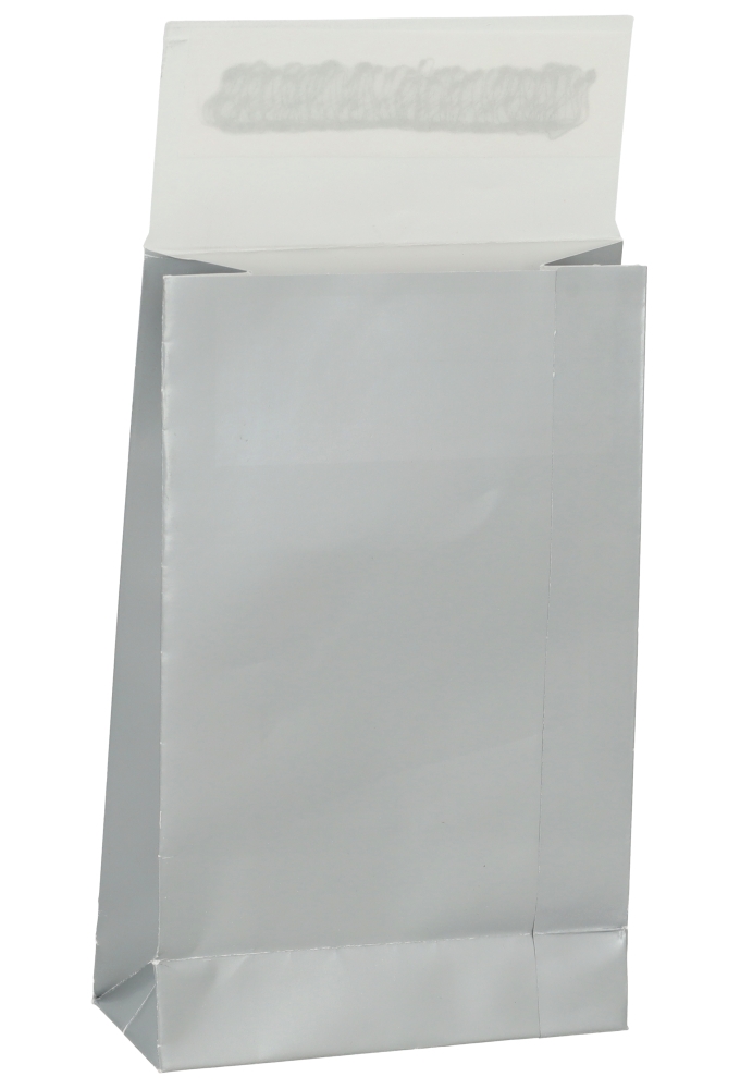 Luxe Kadozakjes Mila Zilver Mat & Plakstrip 10x4x15.7cm 50stuks Luxe Kadozakjes Mila Zilver Mat & Plakstrip 10x4x15.7cm 50stuks