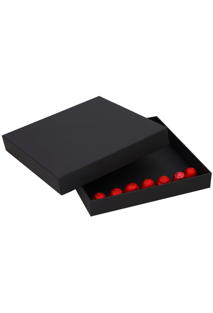 Luxe Geschenkdoosje 1400gr Sydney Zwart Mat 20.6x20.6x2.5cm 10stuks