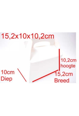 Draagdoos Lunchbox Budget Wit 15.2x10x10.2cm 225stuks