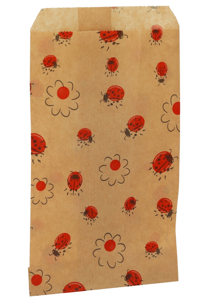 Cadeauzakjes Kraft Lieveheersbeestje & Bloem 10x16cm 1000stuks