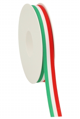 Cadeaulinten Stofband Italie Groen Wit Rood 1.5cm x 25meter Cadeaulinten Stofband Italie Groen Wit Rood 1.5cm x 25meter