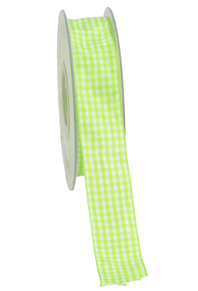 Cadeaulinten Ruit Appel Groen 25mm x 20 meter