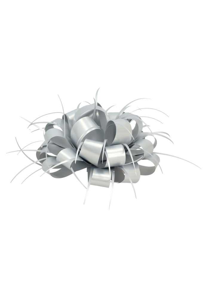 Bows Strik Trente 11cm Zilver Metallic Mat met plakker 20 stuks