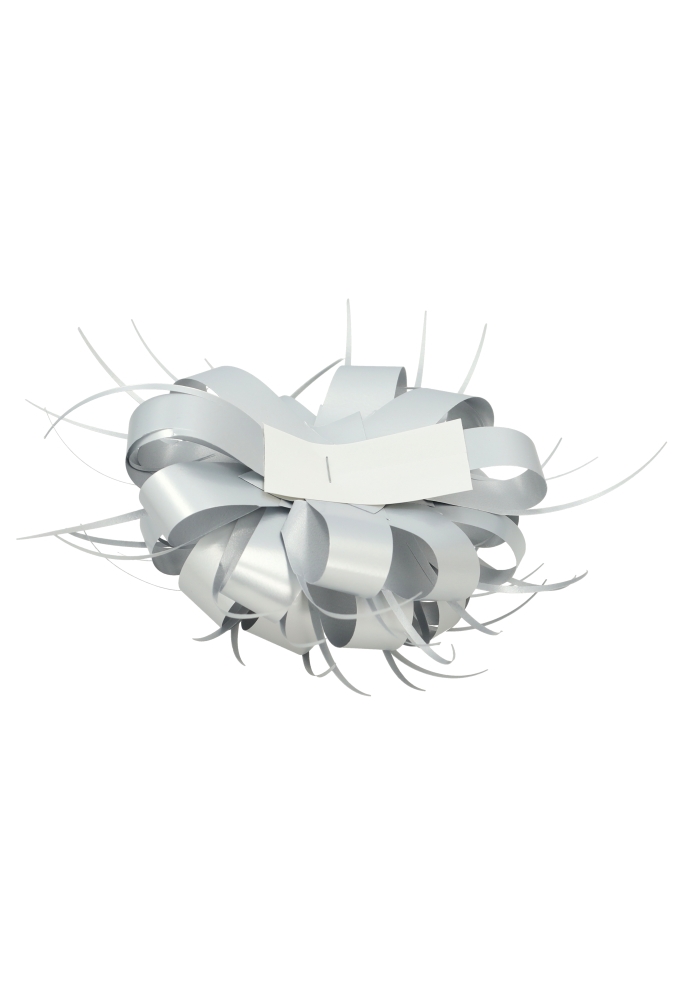 Bows Strik Trente 11cm Zilver Metallic Mat met plakker 20 stuks Bows Strik Trente 11cm Zilver Metallic Mat met plakker 20 stuks