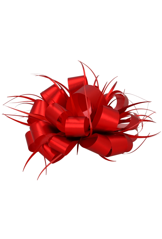 Bows Strik Trente 11cm Rood Metallic Mat met plakker 20 stuks