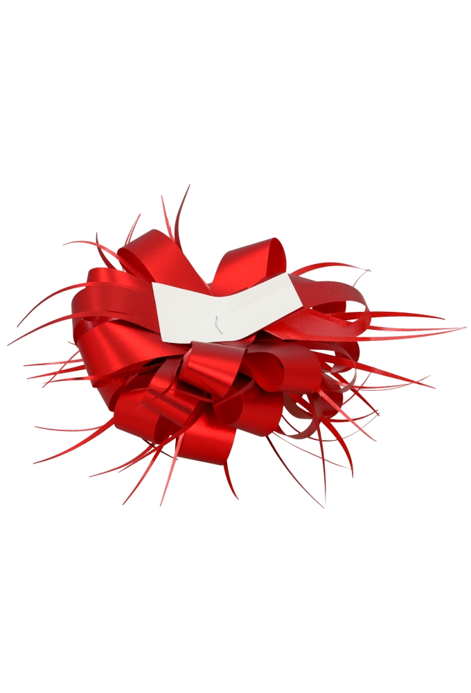 Bows Strik Trente 11cm Rood Metallic Mat met plakker 20 stuks