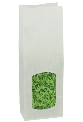 Blokbodemzakjes Lunaro Kraft Wit & Venster 10x5.5x29cm 90grams 100stuks