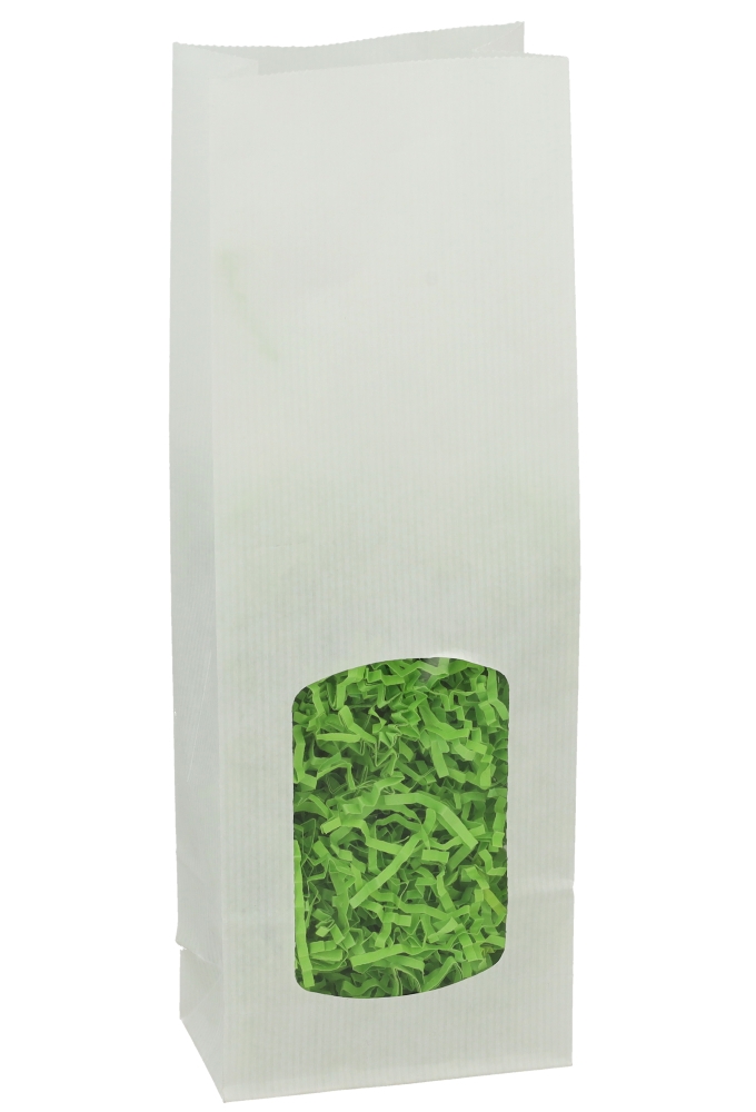 Blokbodemzakjes Lunaro Kraft Wit & Venster 10x5.5x29cm 90grams 100stuks