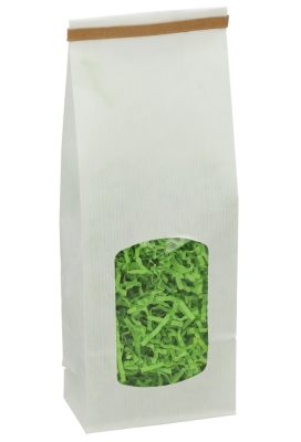 Blokbodemzakjes Lunaro Kraft Wit & Venster 10x5.5x29cm 90grams 100stuks