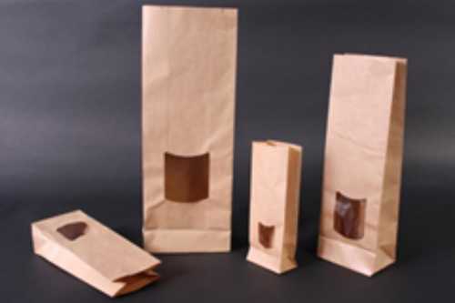 Blokbodemzakjes Kraft & Venster Sealbaar 9.5x6.5x29.5cm 100stuks Blokbodemzakjes Kraft & Venster Sealbaar 9.5x6.5x29.5cm 100stuks