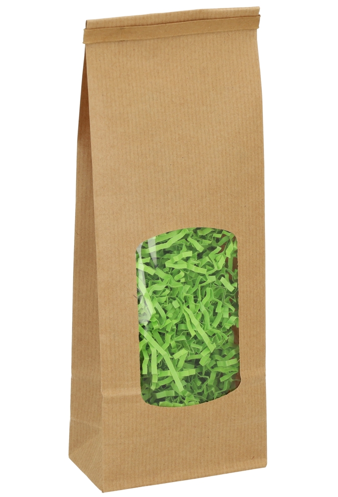 Blokbodemzakjes Kraft & Venster 10x5.5x29cm 400ml 90grams 100stuks Blokbodemzakjes Kraft & Venster 10x5.5x29cm 400ml 90grams 100stuks