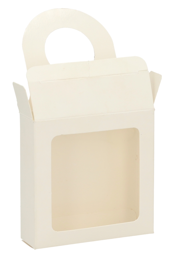 Cadeaudoosjes Kura Venster Wit Met Hanger 9x9x3cm 25stuks