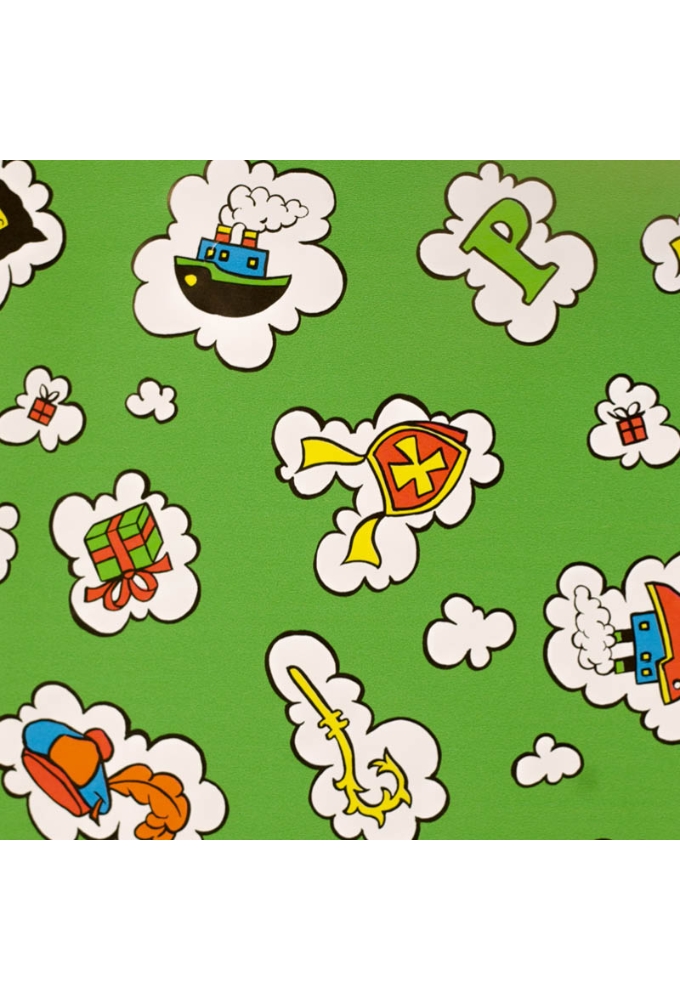 Sintpapier Trendy Sint Present Groen 50cm x 200meter Sintpapier Trendy Sint Present Groen 50cm x 200meter