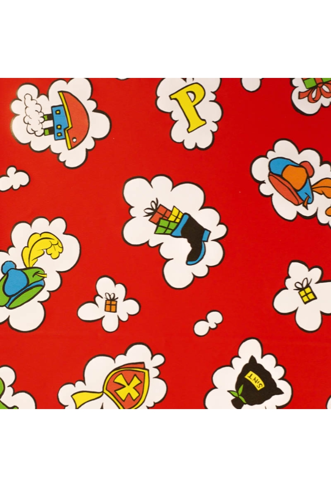Sintpapier Trendy Sint Present Rood 30cm x 200meter Sintpapier Trendy Sint Present Rood 30cm x 200meter