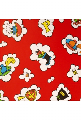 Sintpapier Trendy Sint Present Rood 30cm x 200meter Sintpapier Trendy Sint Present Rood 30cm x 200meter