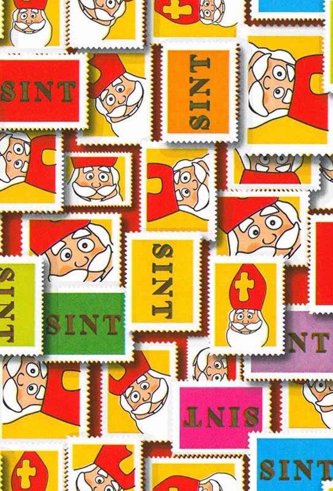 Sintpapier Trendy 70grs Sint Postzegelmix 30cm  x  200meter