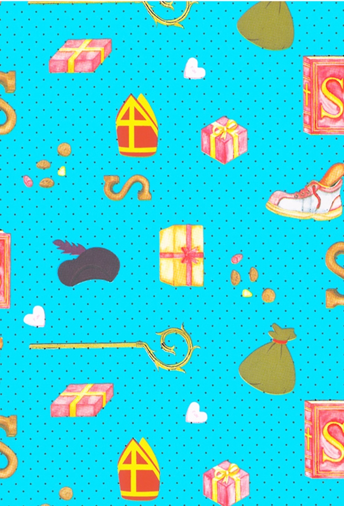 Sintpapier Trendy 70grs Pakjesregen Aqua 30cm  x  200meter