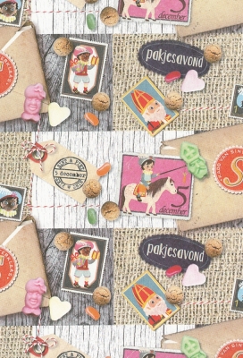 Sintpapier Trendy 70grs Retro Sint Memories 30cm x 200meter Sintpapier Trendy 70grs Retro Sint Memories 30cm x 200meter